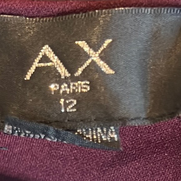 AX Paris Red Long Sleeve Sheath Dress with V-Neck for Cocktail - Picture 2 of 16